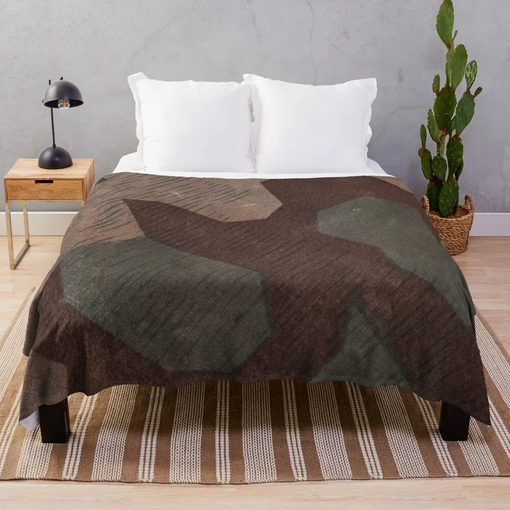 

Splintertarn German ww2 camouflage (Version 1) Throw Blanket Furry Beautifuls For Decorative Sofa fluffy Blankets