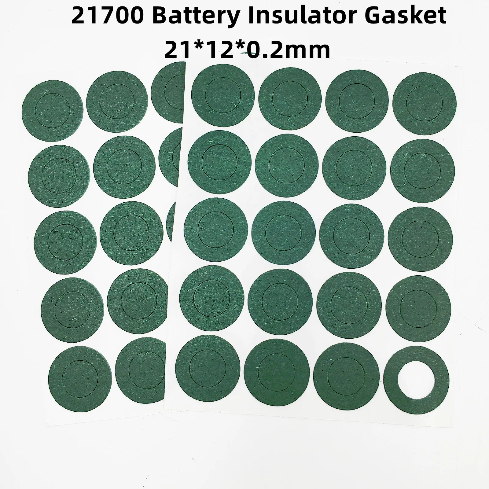 

100PCS 21700 0.2mm Battery Insulation Gasket Barley Paper Battery Pack Cell Insulating Patch Electrode Green Insulated Pads