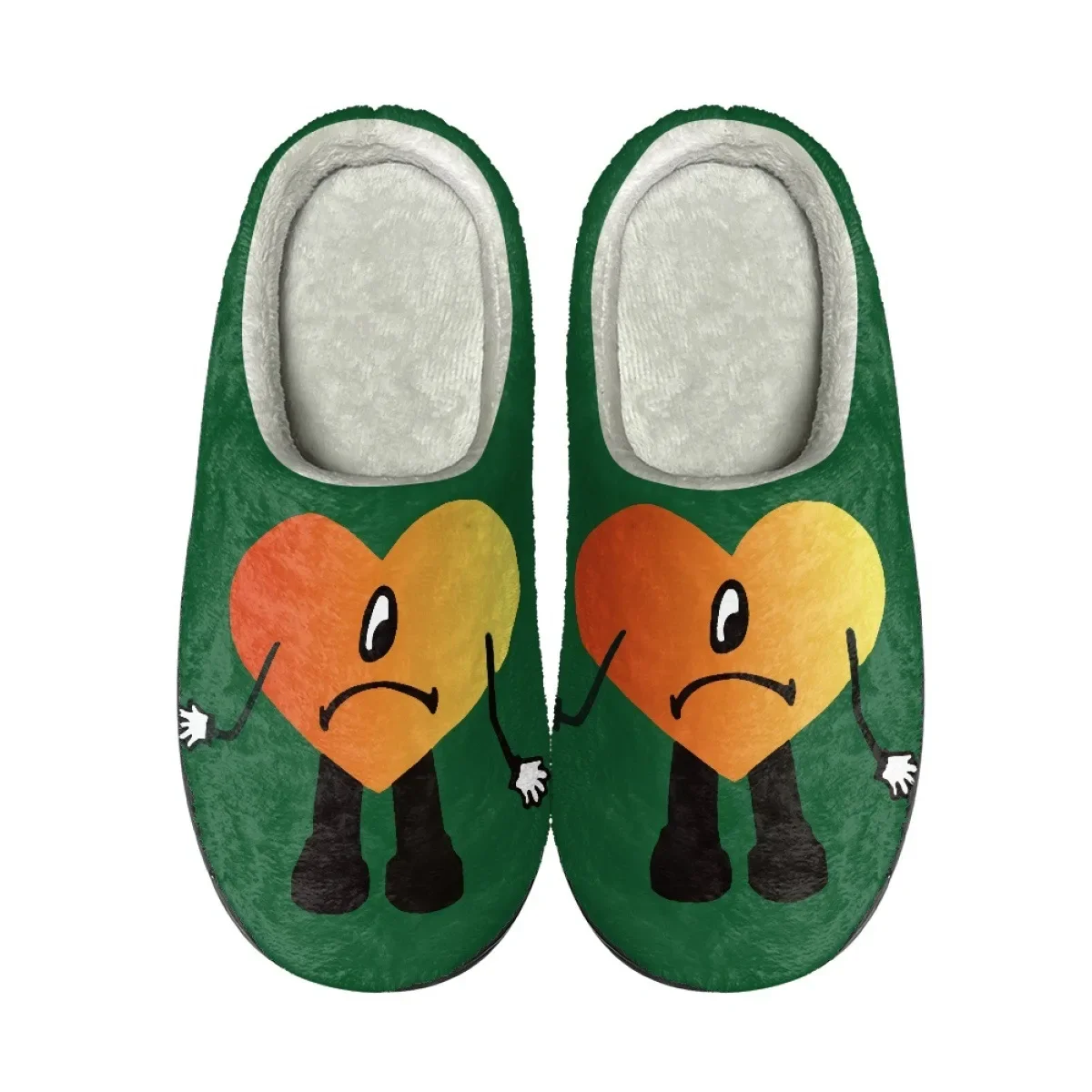 Bad Bunny UN VERANO SIN Print Design Home Cotton Custom Slippers Mens Womens Sandals Plush Casual Keep Warm Shoes Thermal Slippe