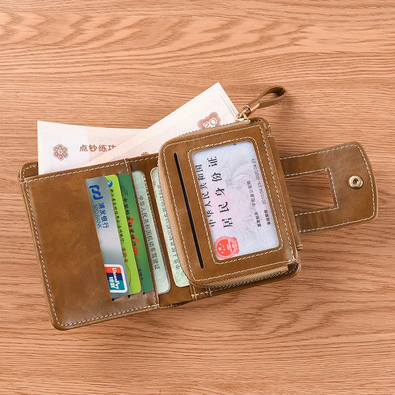 محفظة رجالية قصيرة لبطاقات رخصة القيادة، محفظة عمودية متكاملة للرجال متعددة الوظائف #2