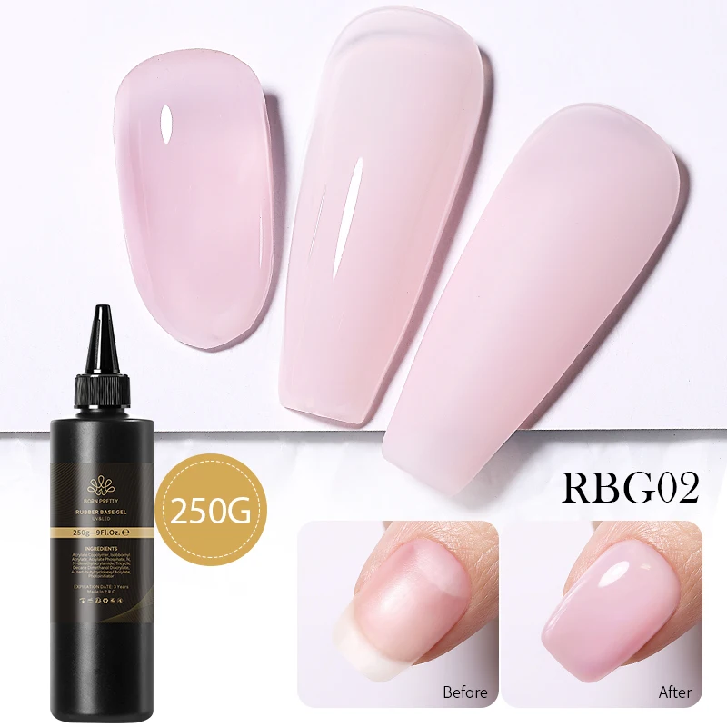 BORN PRETTY 250g Basisgel Super Top Coat Gel Nagellak Matte Top Coat Semi-permanente vernis Losweken UV LED Nagels Manicure - afbeelding 1
