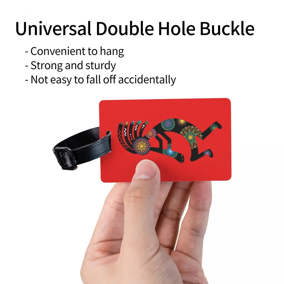 Etichette per bagagli Kokopelli nativi americani tribali africani personalizzati per valigie Etichetta identificativa per copertura privacy