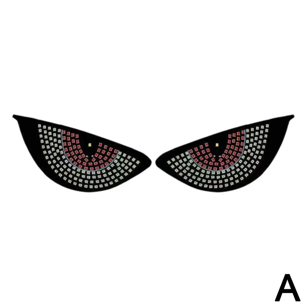 Luci di espressione per lunotto posteriore per auto Strisce LED Display luminoso Parabrezza Occhio decorativo Pannello USB per auto Lampade Devi O9B5