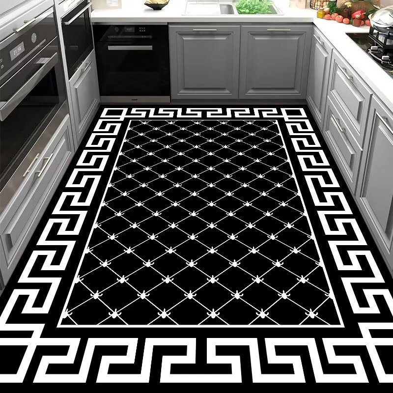 Anti Slip Kitchen Mat Classics Luxury Living Room Large Size Carpet Soft Washable Rugs Easy Clean Absorb Oil Kitchen Doormat