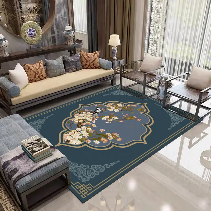 Neoclassic Chinese Luxury Living Room Decoration Large Area Carpet Office Lounge Rug Non-slip Rugs for Bedroom Home Decor Mat