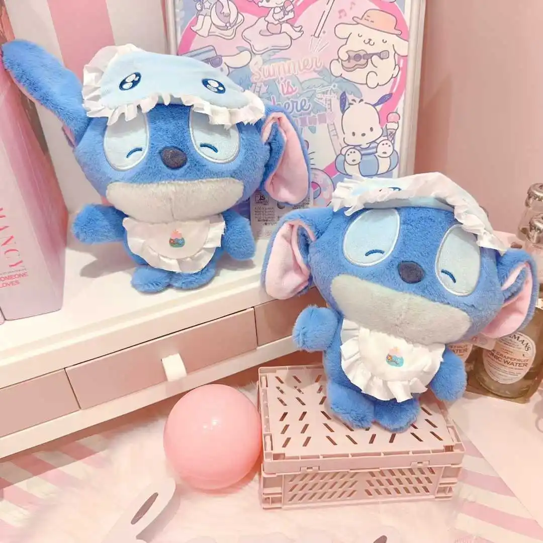 

Disney Lilo & Stitch Stitch плюшевая игрушка 20 см, маска для сна, наряд горничной, кукла-машина, мягкий подарок на день рождения для детей