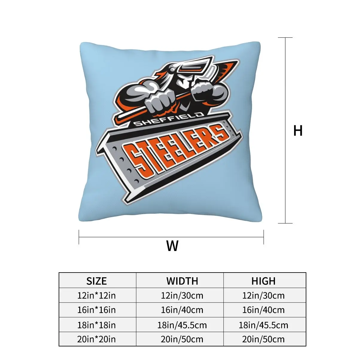 The Sheffield Steelers Square Pillowcase Cushion Cover Pillow Case Throw Pillow Cover for Home Bedroom Car