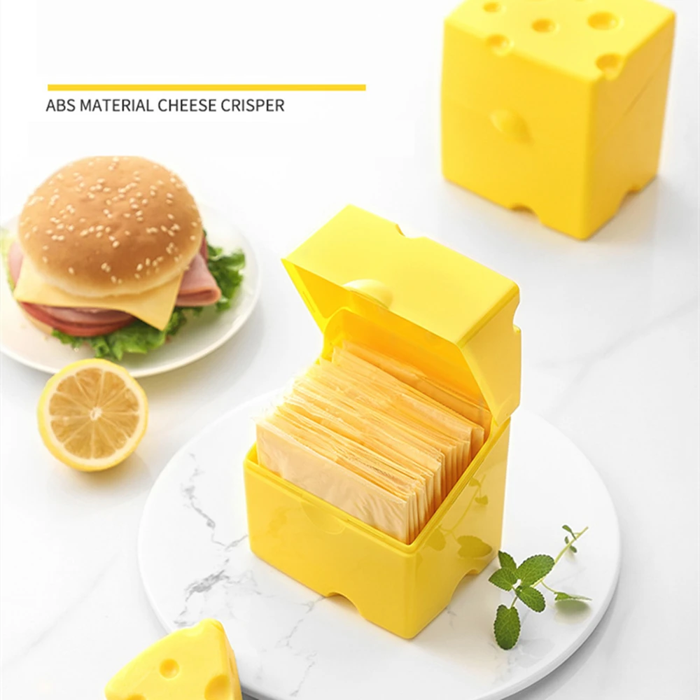 

Kitchen Crisper Cheese Slices Storage Box Butter Crisper Refrigerator Transparent Cheese Slices Sealed Box Kitchen