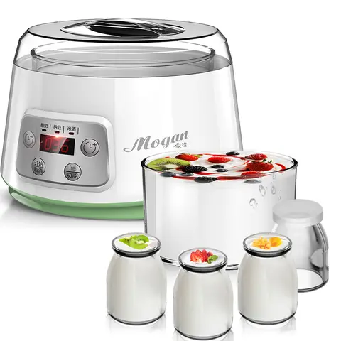 1.3L Automatic Yogurt Machine Constant Temperature Fermentation Rice Wine Machine Natto Machine Glass Liner 3 in 1 Yogurt Maker