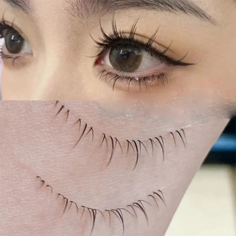 Makeup Bottom Low Eyelashes Kit 5 Pairs 3D Natural Looking Under Eye Lashes Extension Lower Eyelash Cosplay