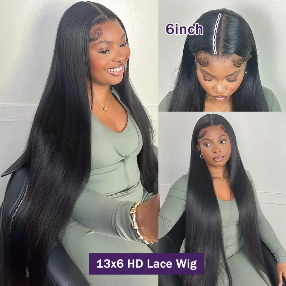 Pre Cut 9x6 5x5 Glueless Wig Human Hair 13x4 13x6 Transparent Lace Frontal Human Hair Wigs For Women Brazilian 360 Frontal Wig