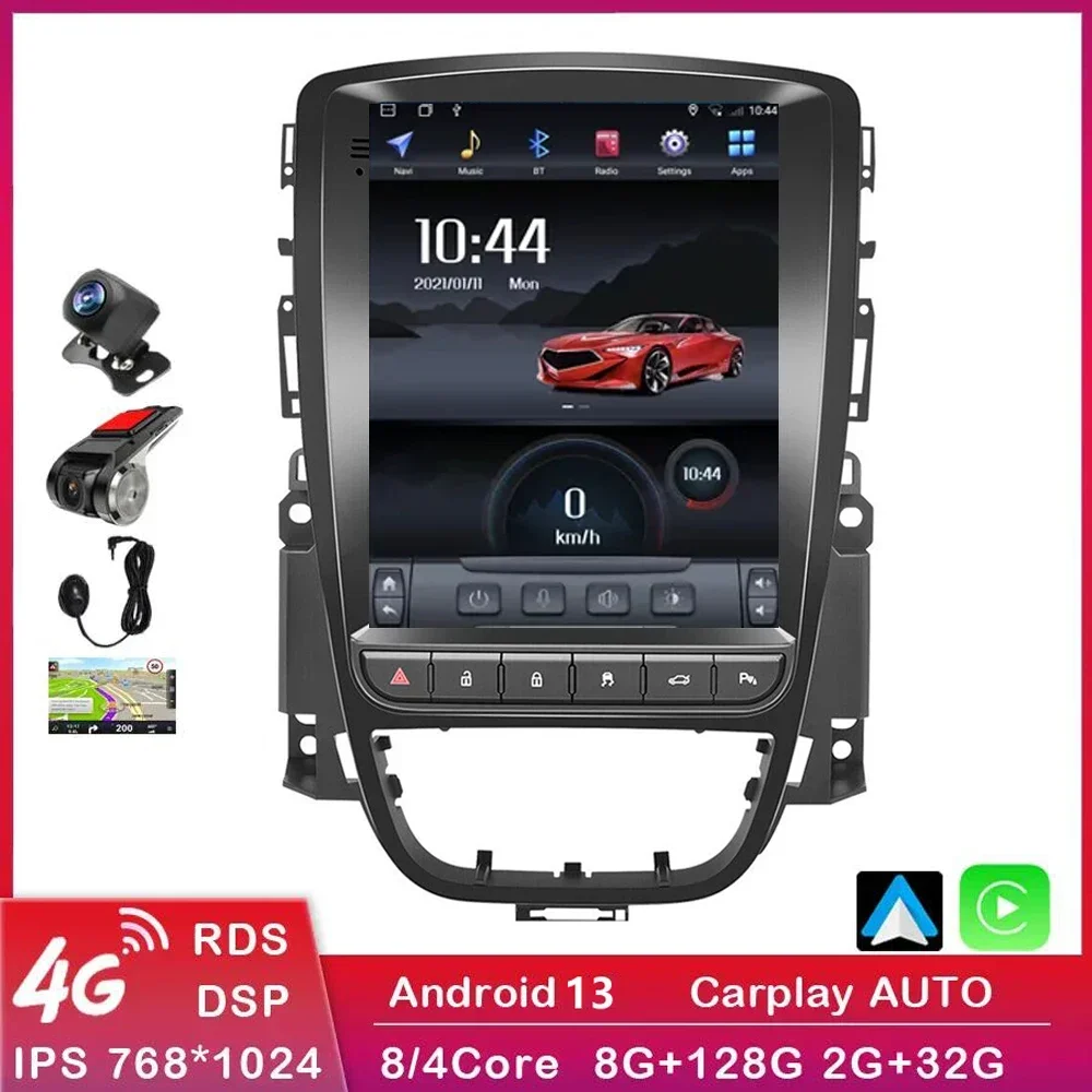 

9.7"Inch Android 13 Car Radio for Opel Astra J Vauxhall Buick Verano 2009-2014 2015 Multimedia Player 2Din 4G Carplay GPS DSP
