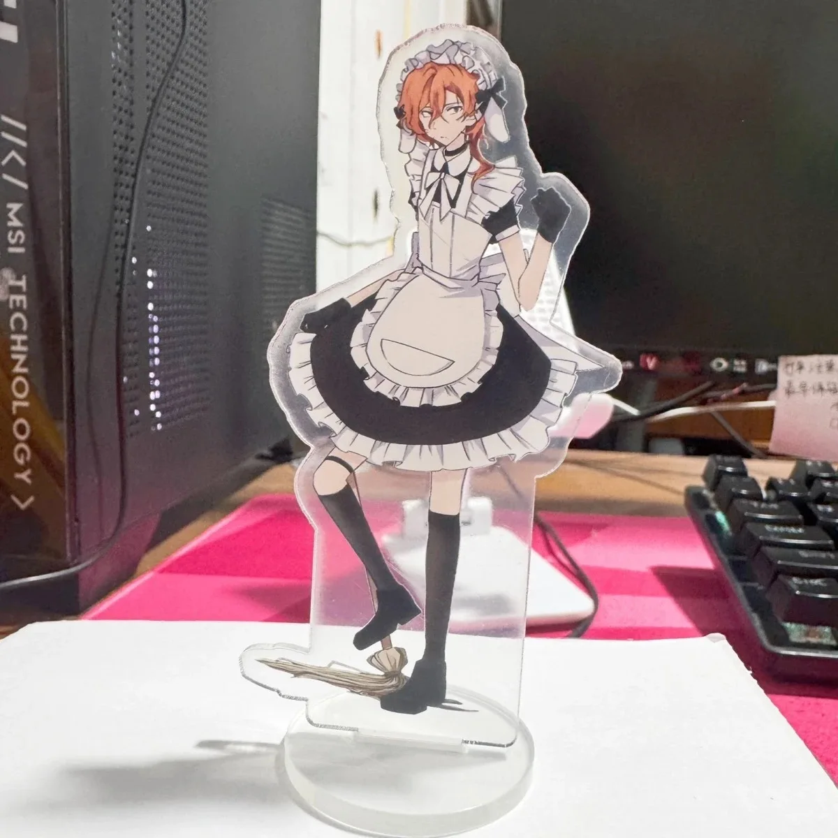 Wenhao 야생 개, 귀여운 메이드, Dazai Zhiyuan, 절묘한 아크릴 코스프레, 고급 미용 플라크