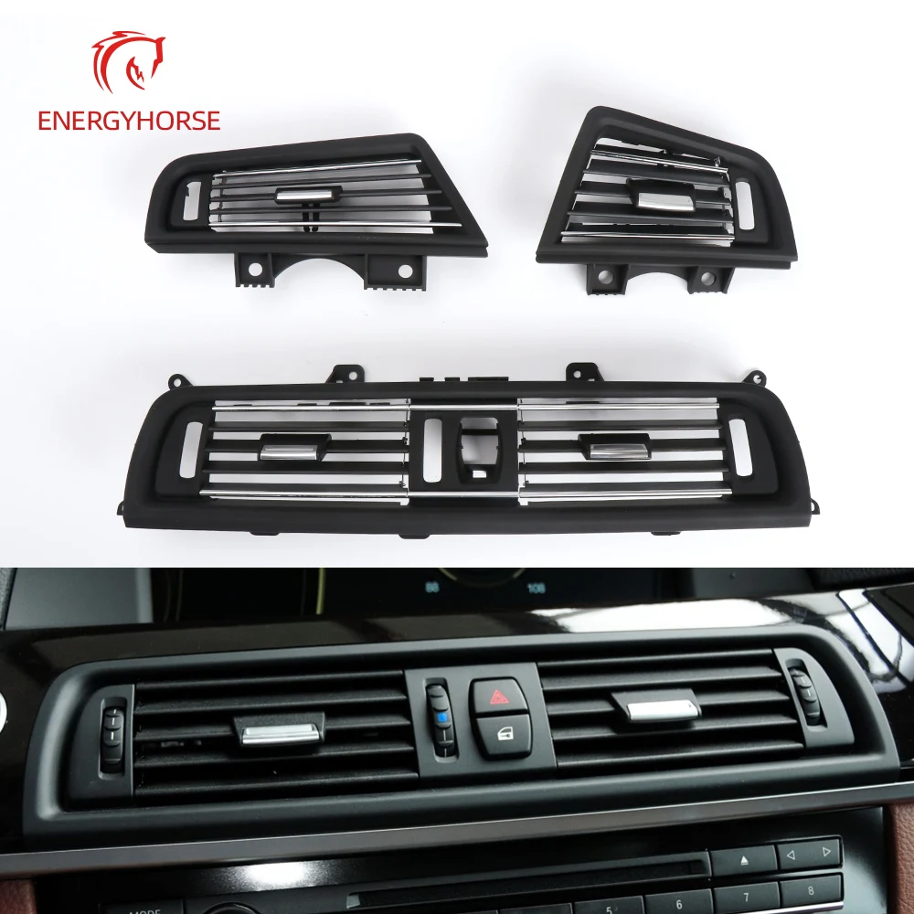 For BMW 5 Series Right Hand Driver RHD Fresh Air Conditioning AC Vent Grille Outlet With Chrome For BMW F10 F11 Auto Parts