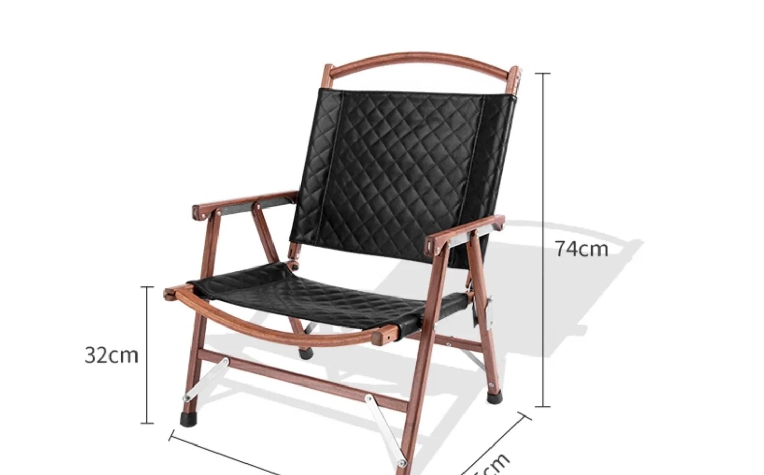 Xl Solid Wood Folding Chair Portable Camping Chair Camping Picnic Armchair