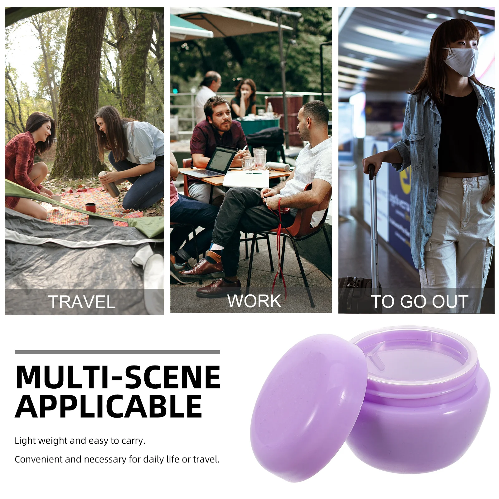 12 قطعة 30 جرام الفطر شكل كريم زجاجة الأرجواني غربلة برهان السفر الحاويات ل مرهم بلسم التعبئة والتغليف جرة فارغة #3