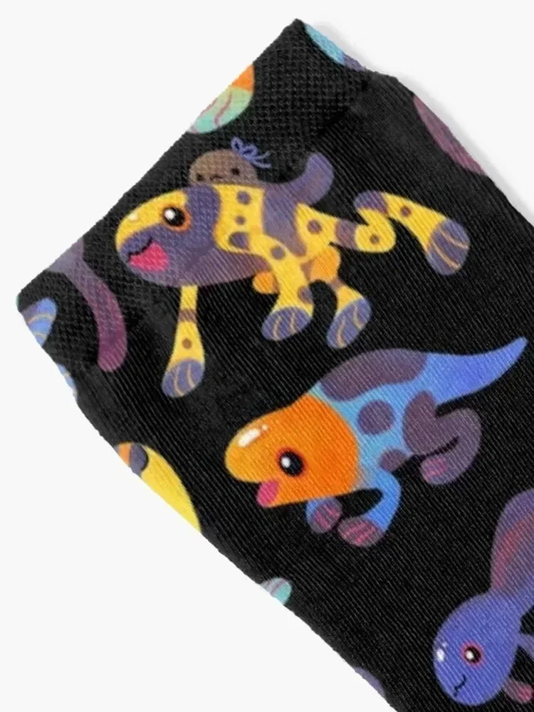 Poison dart frogs - dark Socks cute funny sock sheer Boy Socks Women's