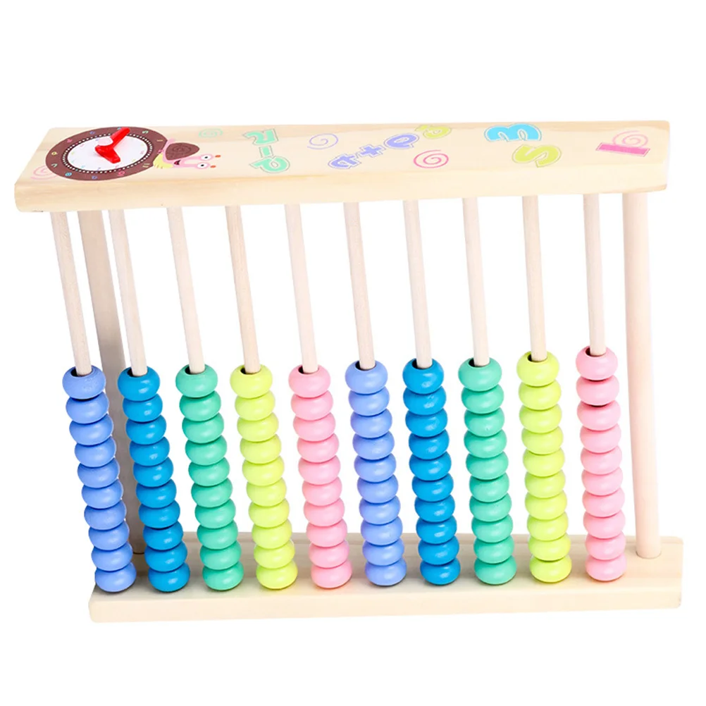 Boulier mathématique multifonctionnel en bois, cadre de boulier éducatif, planche à dessin pour enfants, outils d'apprentissage des couleurs, 1 pièces
