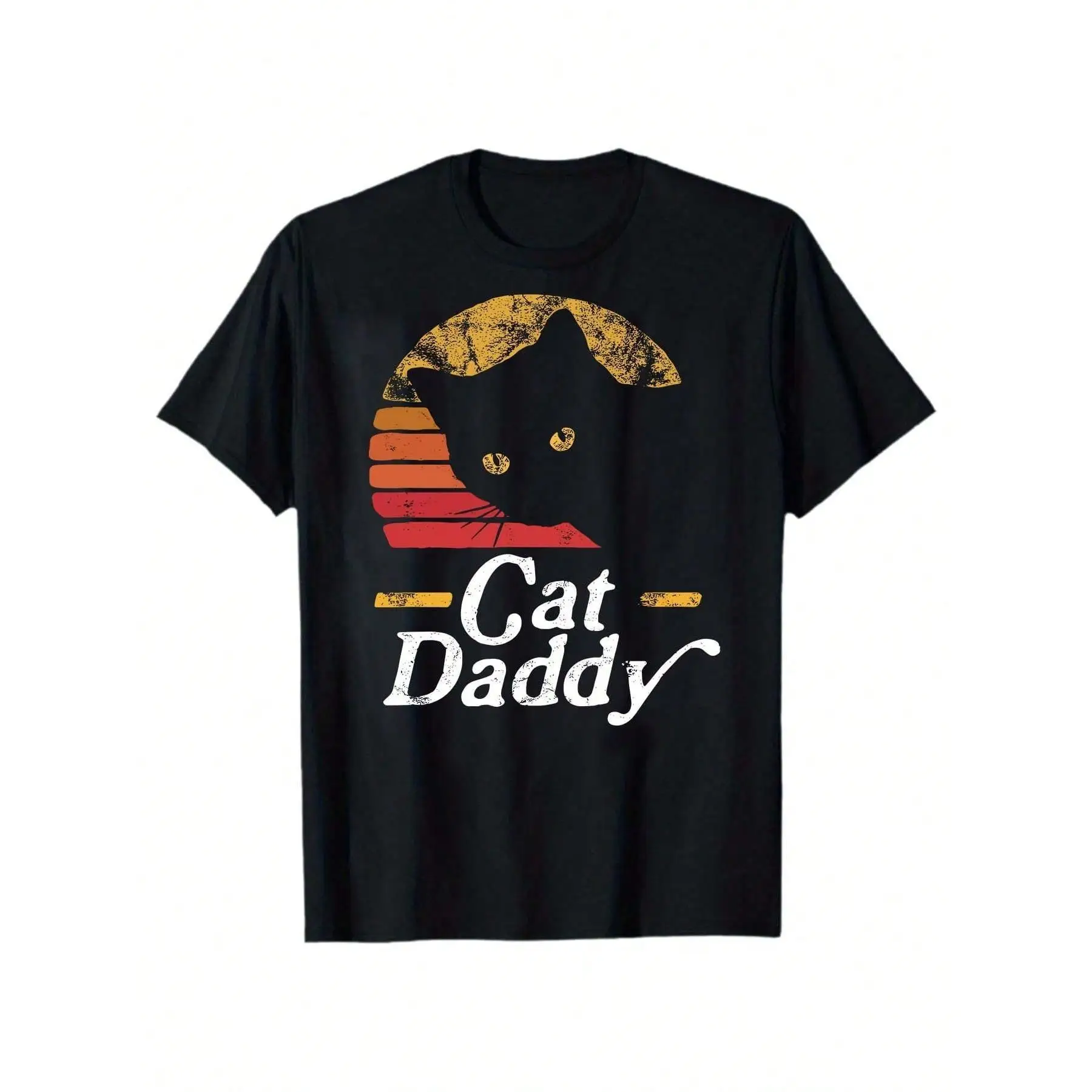 

Cat Daddy T-shirt Men Women Unisex Funny Slogan Graphic Tee Casual Short Sleeve Retro Vintage Pet Lover Top