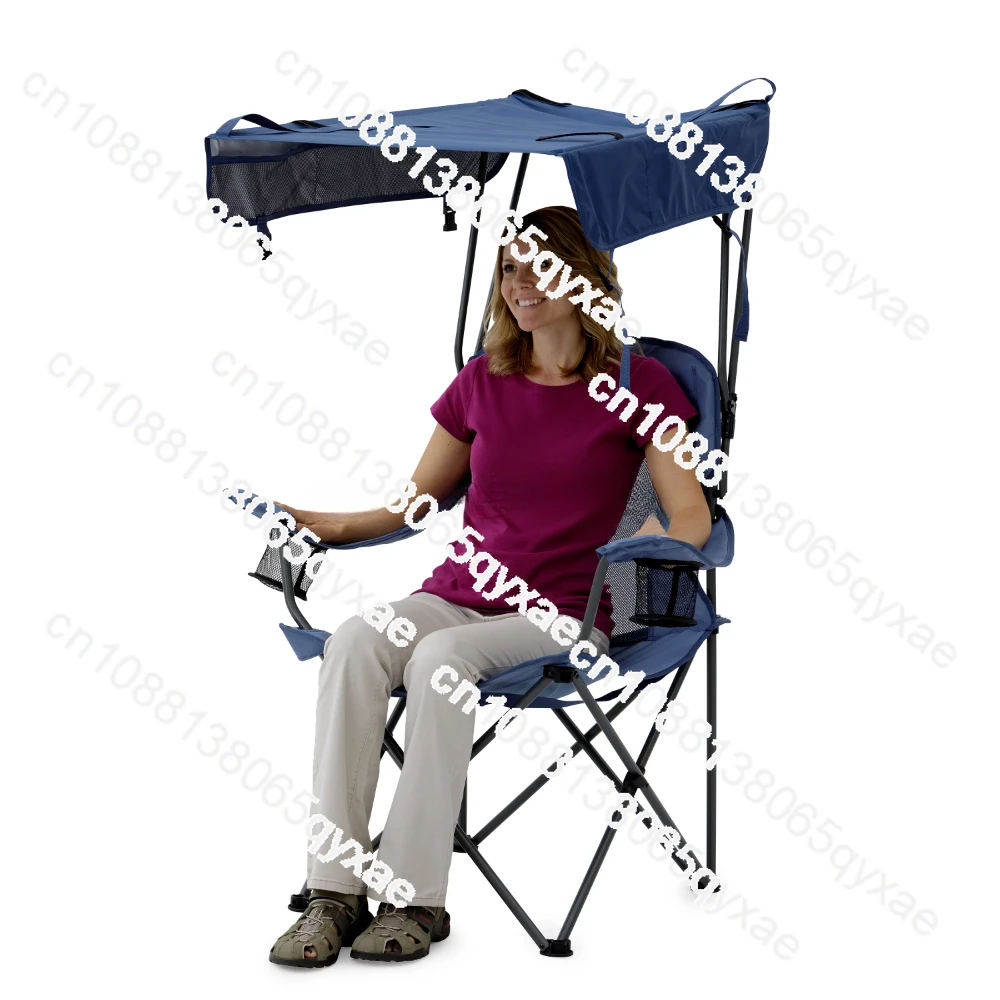 Ozark Trail Sand Island Shaded Canopy Camping Chair with Cup Holders Beach Chairs