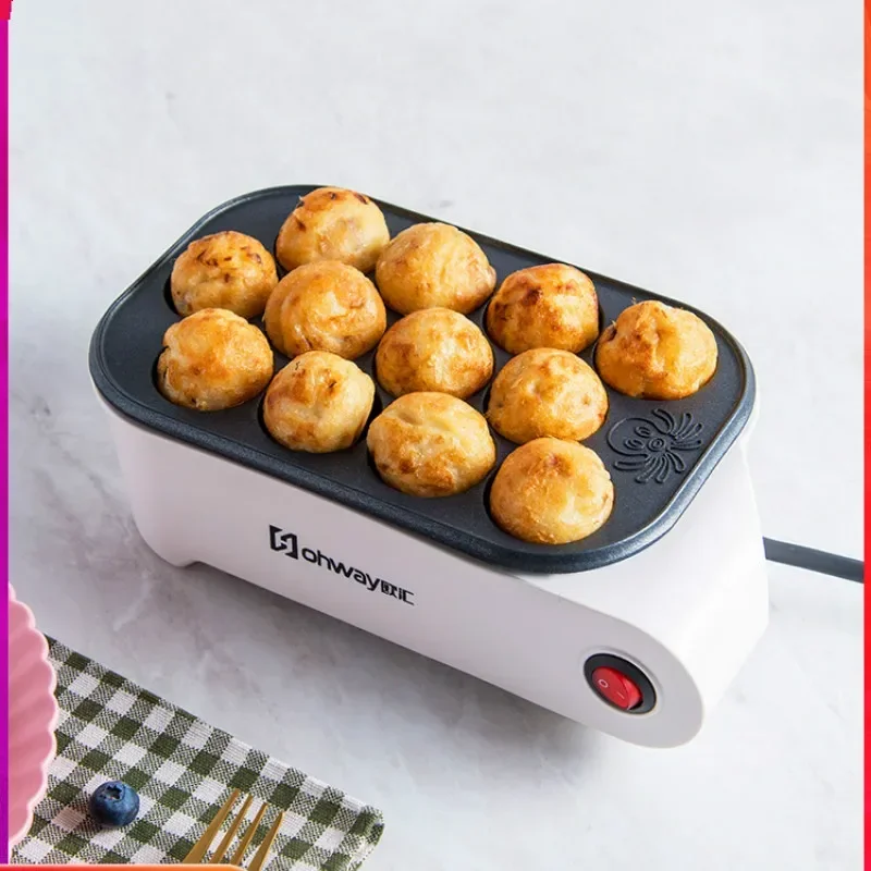 220V Household small mini octopus balls machine Japanese octopus barbecue plate multifunctional automatic electric heating