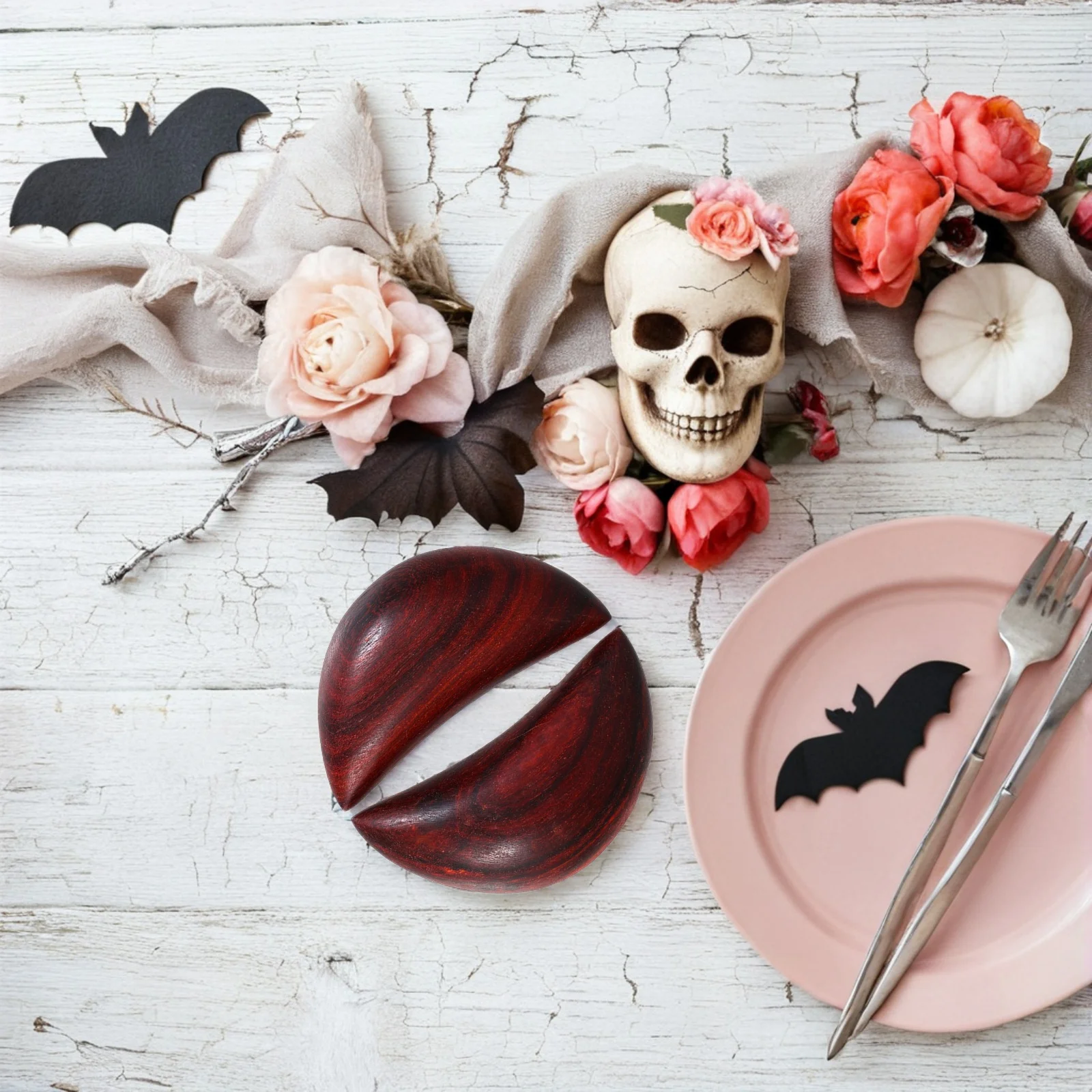 

Wooden Divination Holy Cups Set Fine Craftsmanship for Safe and Reliable Gua Cup Spiritual Practices Gua Cup Divination