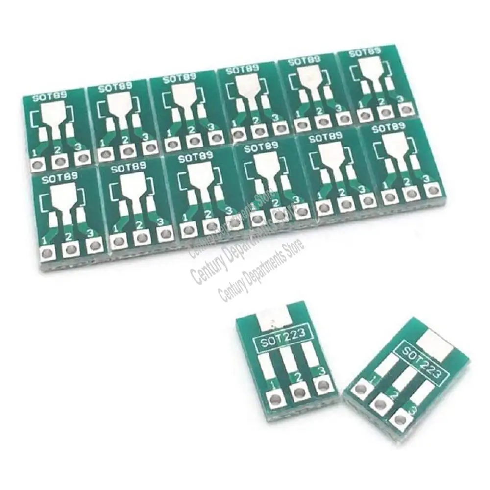 

ABRM-20Pcs SOT89 SOT223 To DIP PCB Transfer Board Pin Adapter Converter Double Sides 1.5Mm 2.3Mm To 2.54Mm Pin Pitch Pinboard