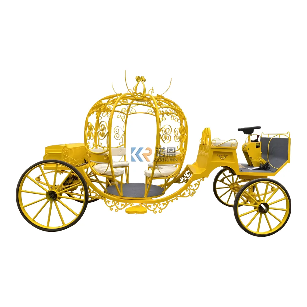 OEM Electric Sightseeing Carriage Wedding Horse Carriage Royal Bridal Dutch Horse Drawn Wagon Carts