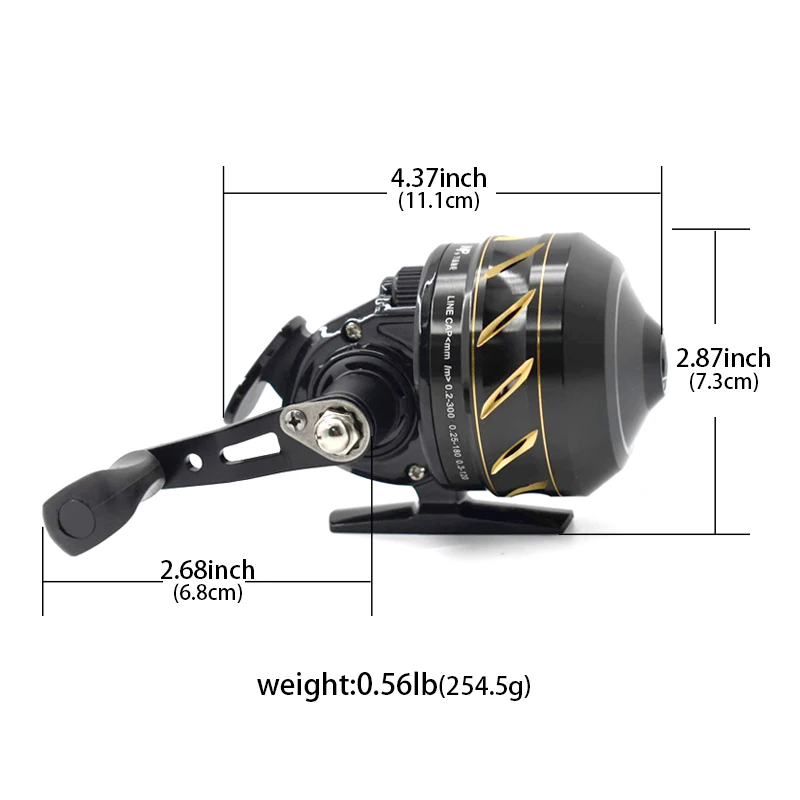 อุปกรณ์เสริมรอกตกปลาสำหรับกิจกรรมกลางแจ้ง อัตราทด 3.9:1, ฝาครอบด้านหน้าทำจากอลูมิเนียมอัลลอยด์ CNC, วงแหวนนำสายเซรามิก, รอกตกปลาเกียร์โลหะเต็มรูปแบบ