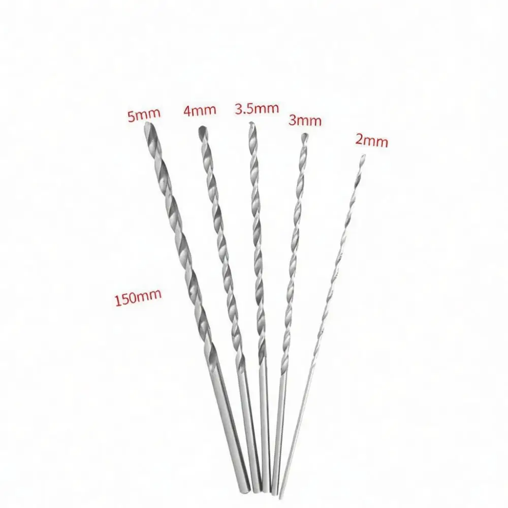 High Speed Steel Extra Long Drill Bit Set Straight Shank Deep Hole Woodworking Drilling Tool Professional Hardware