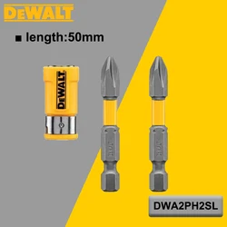 DEWALT 3PCS Bit Set with Magnetiser/Demagnetiser 50mm PH2 Screw Bits Power Tool Accessories DWA2PH2SL