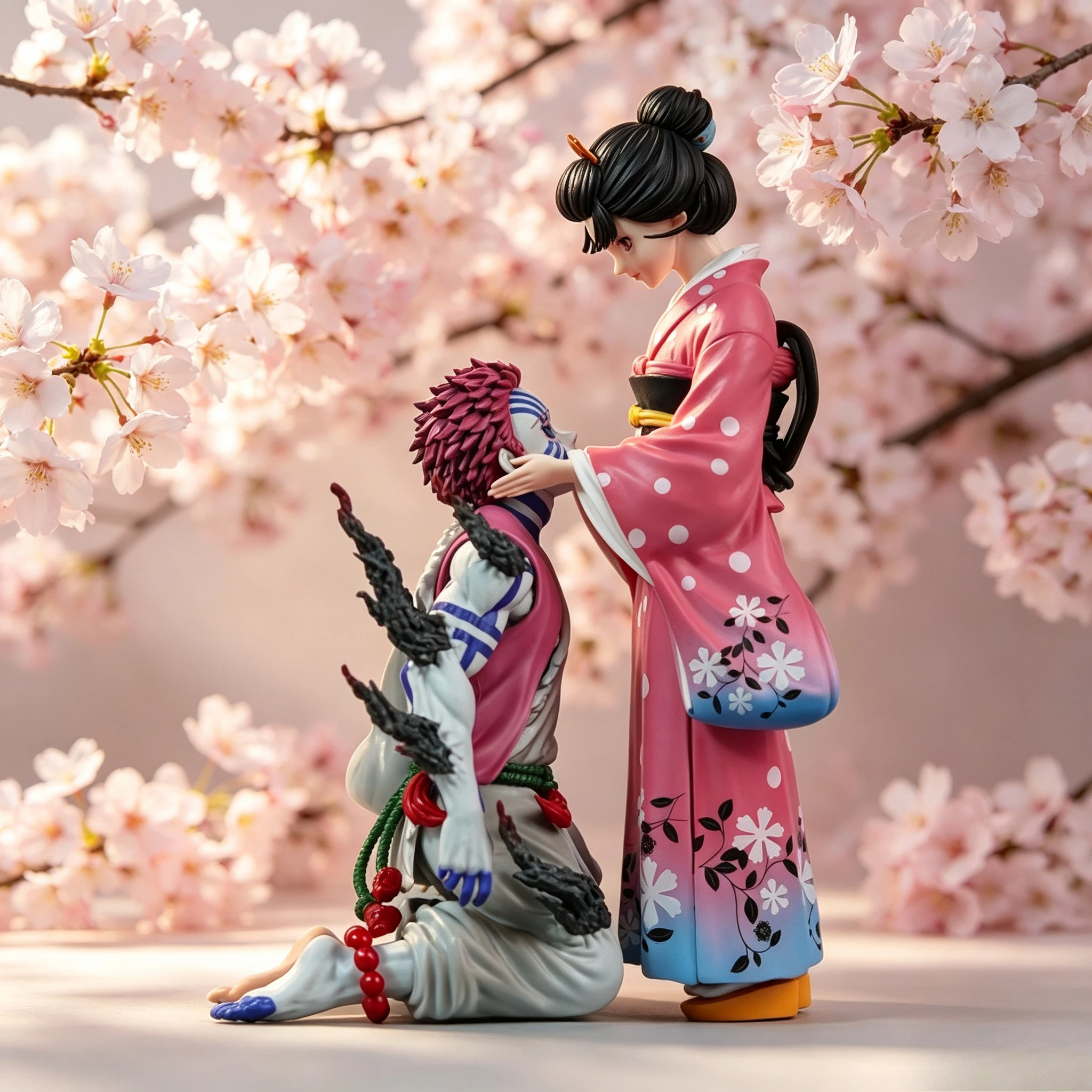 Demon Slayer Akaza Koyuki Anime-Figur PVC-Statue Dekoration Sammlermodell Geschenk für Anime-Sammler Figurine