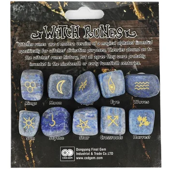 Kit de Charbon de Sorcière Runes, Accessoire de Méditation et de Guérison, Accessoire de Gitan, pour Autel, 10 Pièces/Ensemble