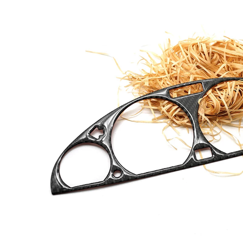 لسيارات BMW 3 Series E46 1998-2005 ألياف الكربون اكسسوارات السيارات عجلة القيادة لوحة القيادة عداد السرعة غطاء الأداة ديكور