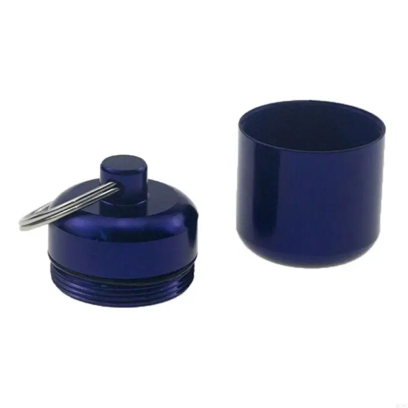 W89C Portable Box Keychain Aluminium Alloy Earplugs Storage Case Waterproof Small Storage Container