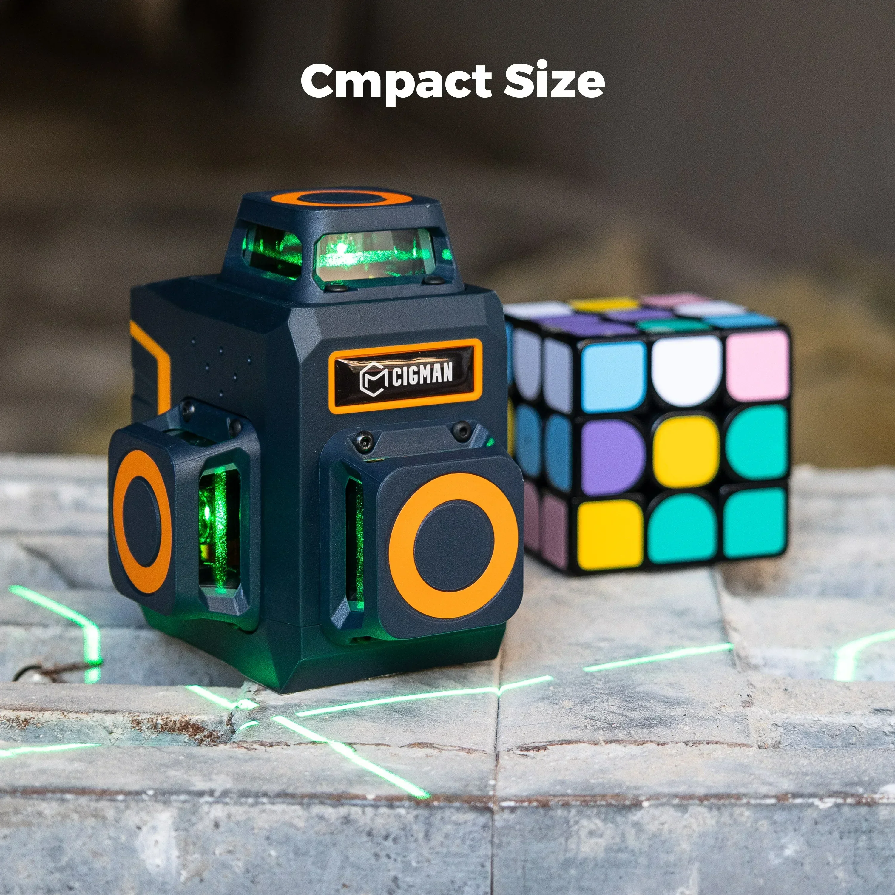 CIGMAN CM-701SE Роторный Nivel Laser 360 Зеленый самовыравнивающийся 12-линейный 3D-лазерный уровень