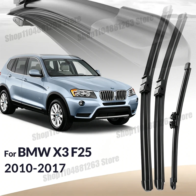 

Front & Rear Wiper Blades For BMW X3 F25 2010-2017 2011 2012 2013 2014 Wiper Windshield Windscreen Window Brushes 26"+20"+13"