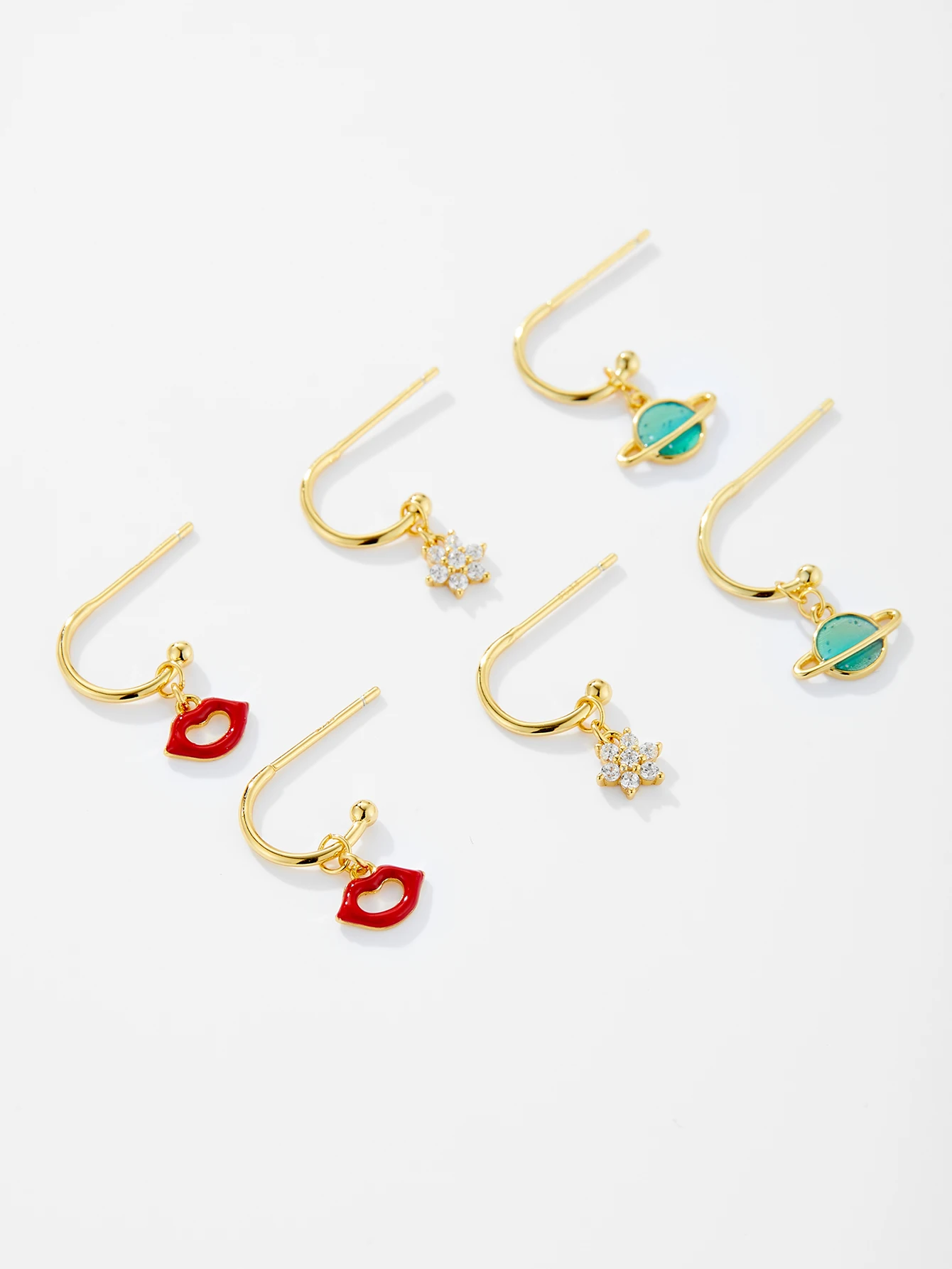 DPLAOPA 925 New Sterling Silver Gold Irregular Zircon CZ Drop Earring 2024 Fine Classic Luxury  Jewelry Gift