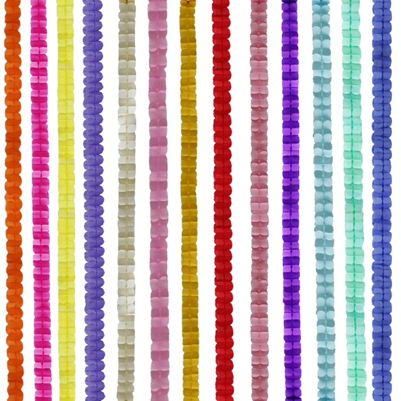 Vierblättriges Kleeblatt Papier-Ziehflaggen Seidenpapier-Girlande Weihnachten Hochzeit Geburtstag Party Hintergrund Kindergarten Feiertagsdekoration Zubehör