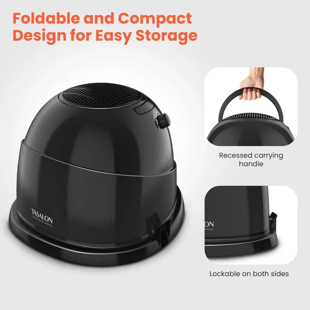 Pengering rambut bertudung ionik, pengering rambut Bonnet 1875W, 3 pengaturan pemanas, untuk rumah dan Salon, pengering rambut portabel dengan tudung