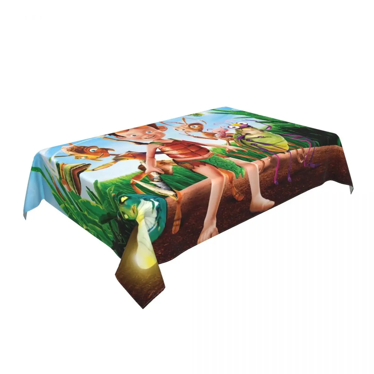 Custom Disney The Ant Bully Tablecloth Rectangular Elastic Fitted Oilproof American Animated Films Table Cover Cloth for Banquet