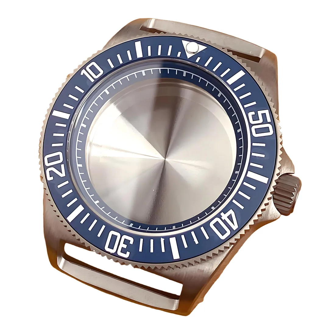 

200m Waterproof Sapphire Crystal Glass Diver Style Blue Bezel Titanium Watch Case Fit NH35 NH36 NH38 ETA2824 PT5000 Movement