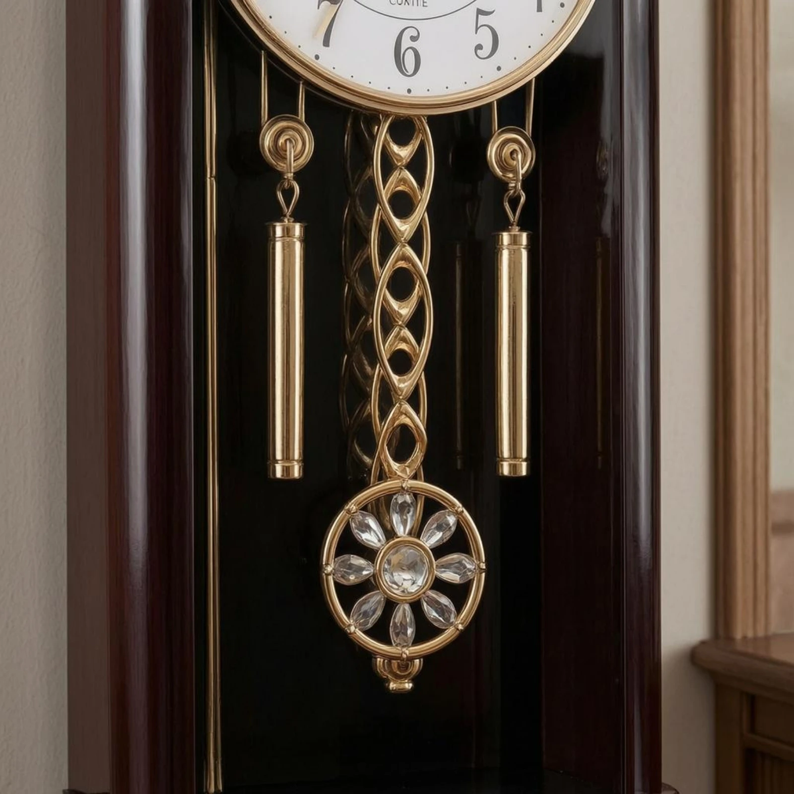 Pendulum Wall Timepiece Arabic Numerals Quartz Pendulum Timepiece