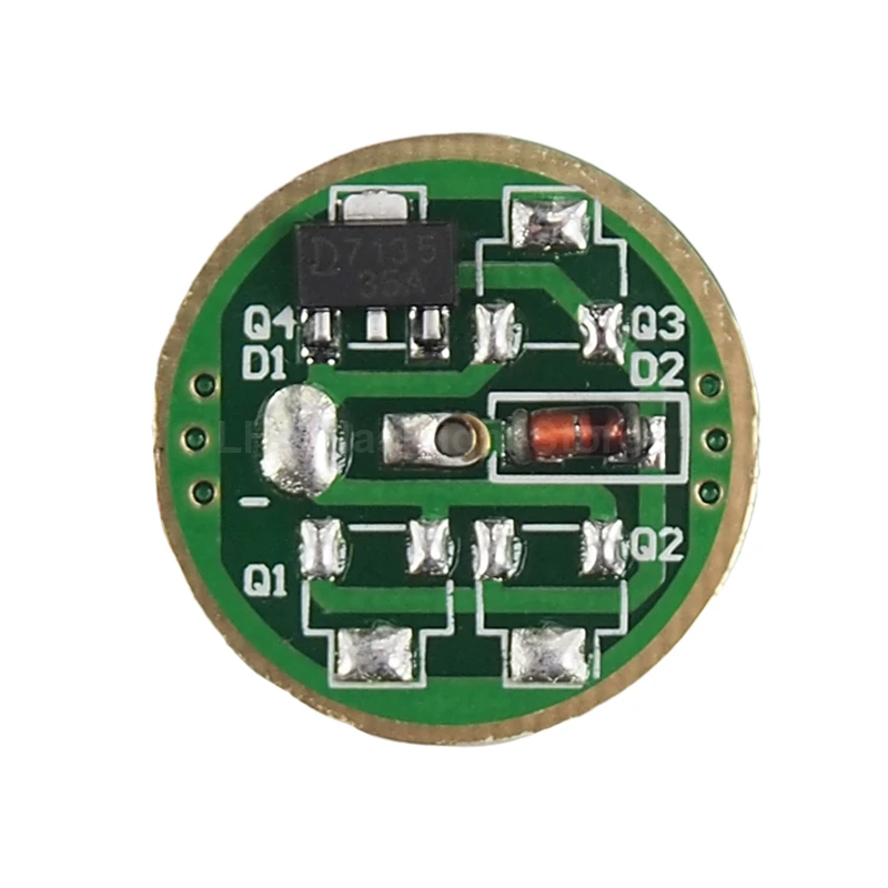 Nanjg 111 17mm 3V-4.5V 1/ 2/ 3/ 4x AMC7135 350mA/ 700mA/ 1050mA/1400mA 1-Mode LED Flashlight DIY Driver Circuit Board