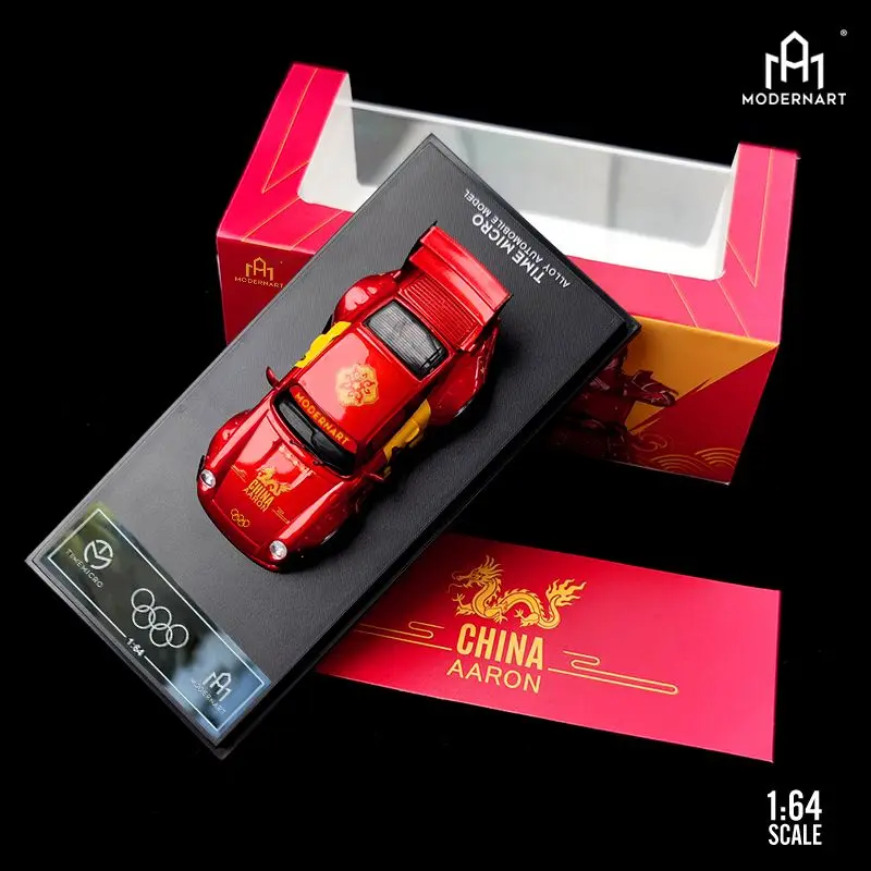 Mini TimeMicro 1/64 RWB993 China Yanlongyu simulation model display collection Animation alloy car