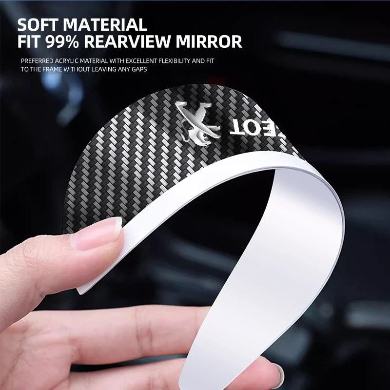 New Carbon Fiber Car Rearview Mirror Eyebrow Rain Cover For Peugeot 206 207 208 306 307 308 508 106 107 108 2008 Car Accessories