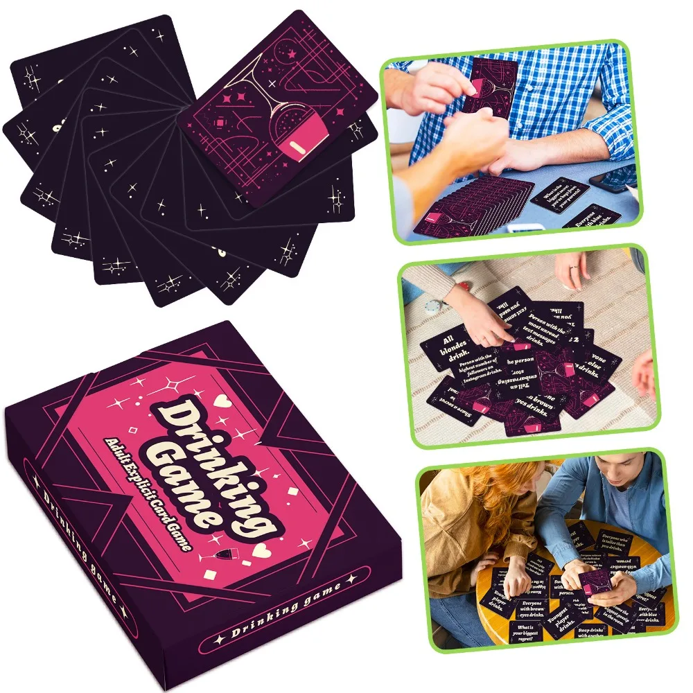 50 Team Party Building Board Game Cards English Dark Premium Texture Adult Drinking Game Cards Fun Lively Engaging