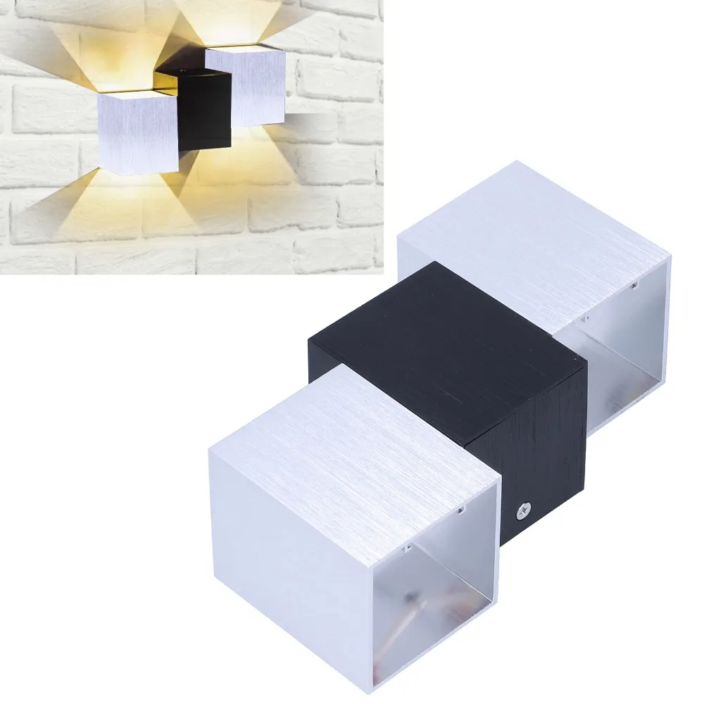 Energy Efficient 6W LED Wall Light 85-265V Aluminum Wall Lamp Warm White Wall Sconce Lamp Hallway