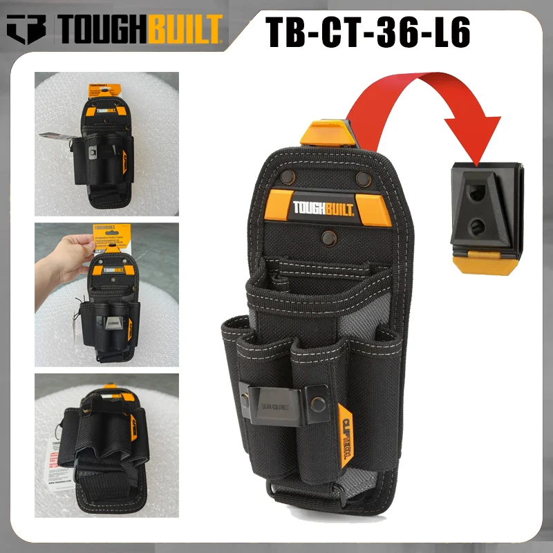 

TOUGHBUILT TB-CT-36-L6 ClipTech 6-Pocket Technician Tool Pouch Durable Small Tool Organizer for Screwdrivers & Hand Tools