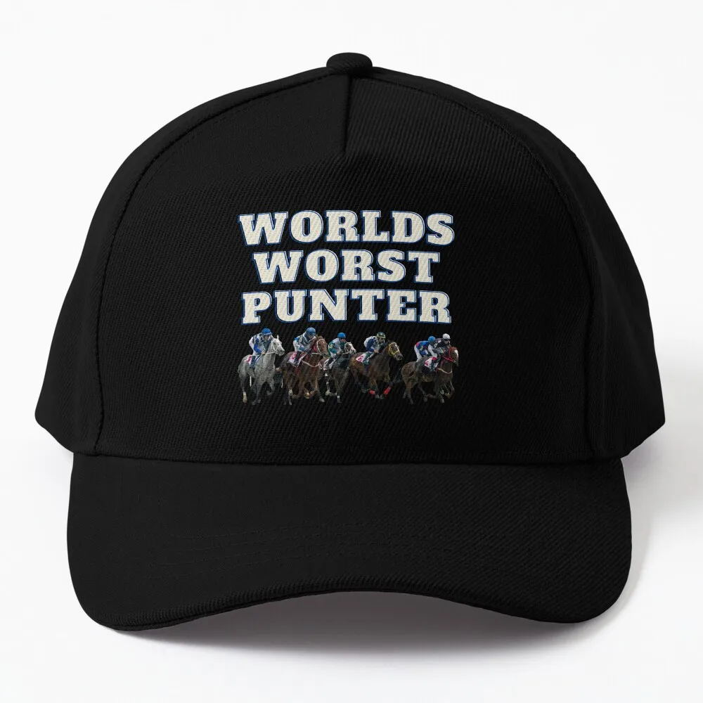 Worlds worst punter - horse racing bet Baseball Cap Sun Hat For Children Fashion Beach New Hat Baseball Cap Men Women's